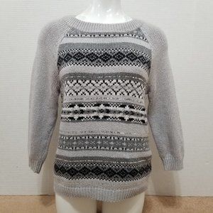 Old Navy sweater Large fair isle pullover sequin embellished knit holiday